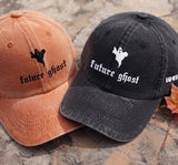 Future Ghost Embroidered Hat, Spooky Season Cap, Halloween Aesthetic Hat, Cute Ghost Gift, Trendy Fall Festival Accessory