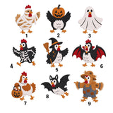 Halloween Chicken Embroidered Hat, Cute Ghost Pumpkin Chick Baseball Cap, Funny Fall Gift