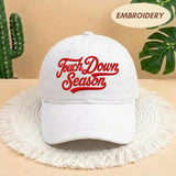 Custom Touchdown Season Embroidered Hat - Vintage Game Day Football Cap