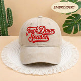 Custom Touchdown Season Embroidered Hat - Vintage Game Day Football Cap
