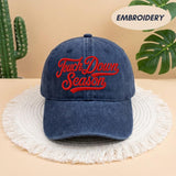Custom Touchdown Season Embroidered Hat - Vintage Game Day Football Cap
