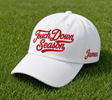 Custom Touchdown Season Embroidered Hat - Vintage Game Day Football Cap