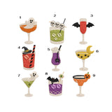 Spooky Cocktail Embroidered Hat, Halloween Ghost Drink Baseball Cap, Fall Party Gift