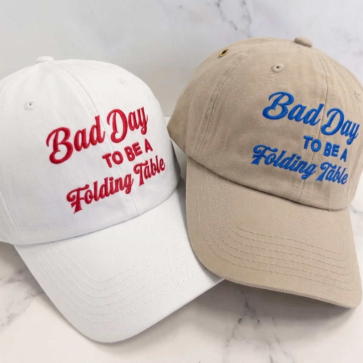 Bad Day To Be A Folding Table Embroidered Hat, Funny Sports Fan Cap, Game Day Accessory, Unique , Casual Dad Hat - Image 2