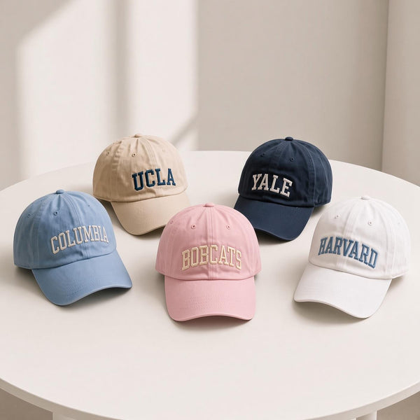 Custom College Mascot Embroidered Hat, Personalized University Baseball Cap, Graduation Gift