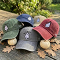 Custom Name Ghost Embroidered Hat, Cute Halloween Ghost Dad Hat, Personalized Spooky Season Baseball Cap, Vintage Washed Cotton Gift