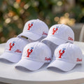 Custom Name Embroidered Hat, Lobster Cocktail Social Club Cap, Personalized Nautical Hats, Matching Family Vacation Hat, Beach Bach Gift