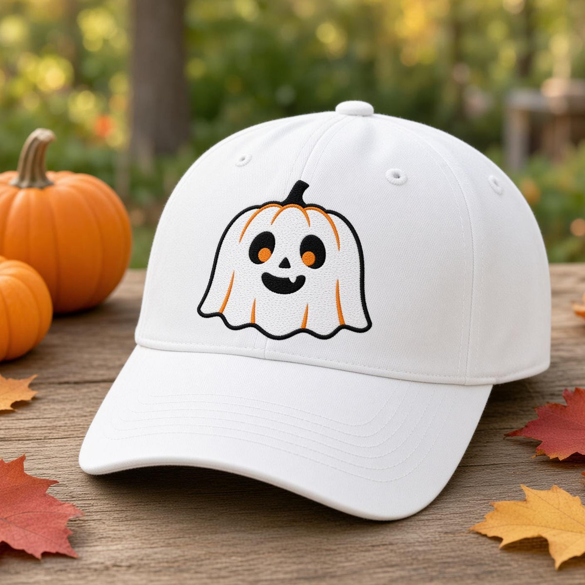 Custom Halloween Pumpkin Embroidered Hat, Witch Cat Mummy Bat Dad Hat, Vintage Washed Baseball Cap, Personalized Spooky Fall Costume Gifts