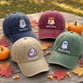 Custom Matching Family Ghost Halloween Hat, Papa Ghost Mama Ghost Embroidered Dad Hat, Mini Boo Cute Spooky Baseball Cap Family Gift