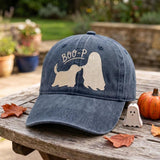 Embroidered Ghost Dog Hat, Boo-p Halloween Baseball Cap