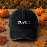 Bride And Coven Bachelorette Group Embroidered Hat, Funny Party Cap, Til Death Do Us Party Halloween Favors, Gothic Bride Accessory