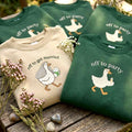 Custom Off To Get Married Duck Sweatshirt, Bachelorette Goose Bridal Party Crewneck