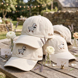 Custom Name Groom Goose Embroidered Hat, Duck Groom Dad Hat, Personalized Wedding Baseball Cap, Bachelor Party Groomsmen Gift For Him
