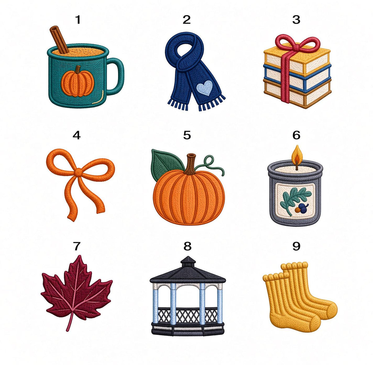 Fall Icons Embroidered Hat, Duck Pumpkin Camera Bow Baseball Cap, Cute Autumn Gift