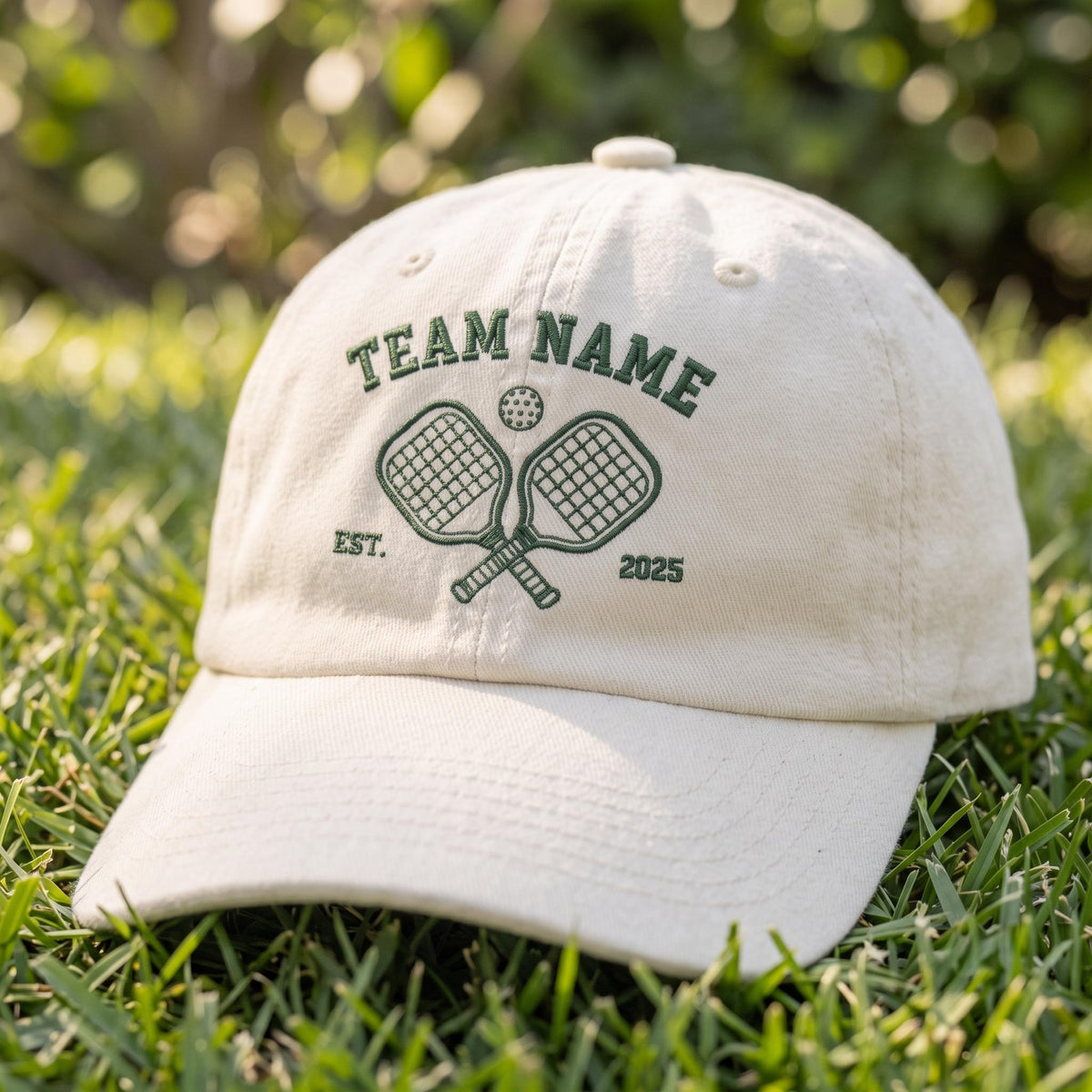 Custom Embroidered Pickleball Hat - Personalized Team Name Baseball Cap