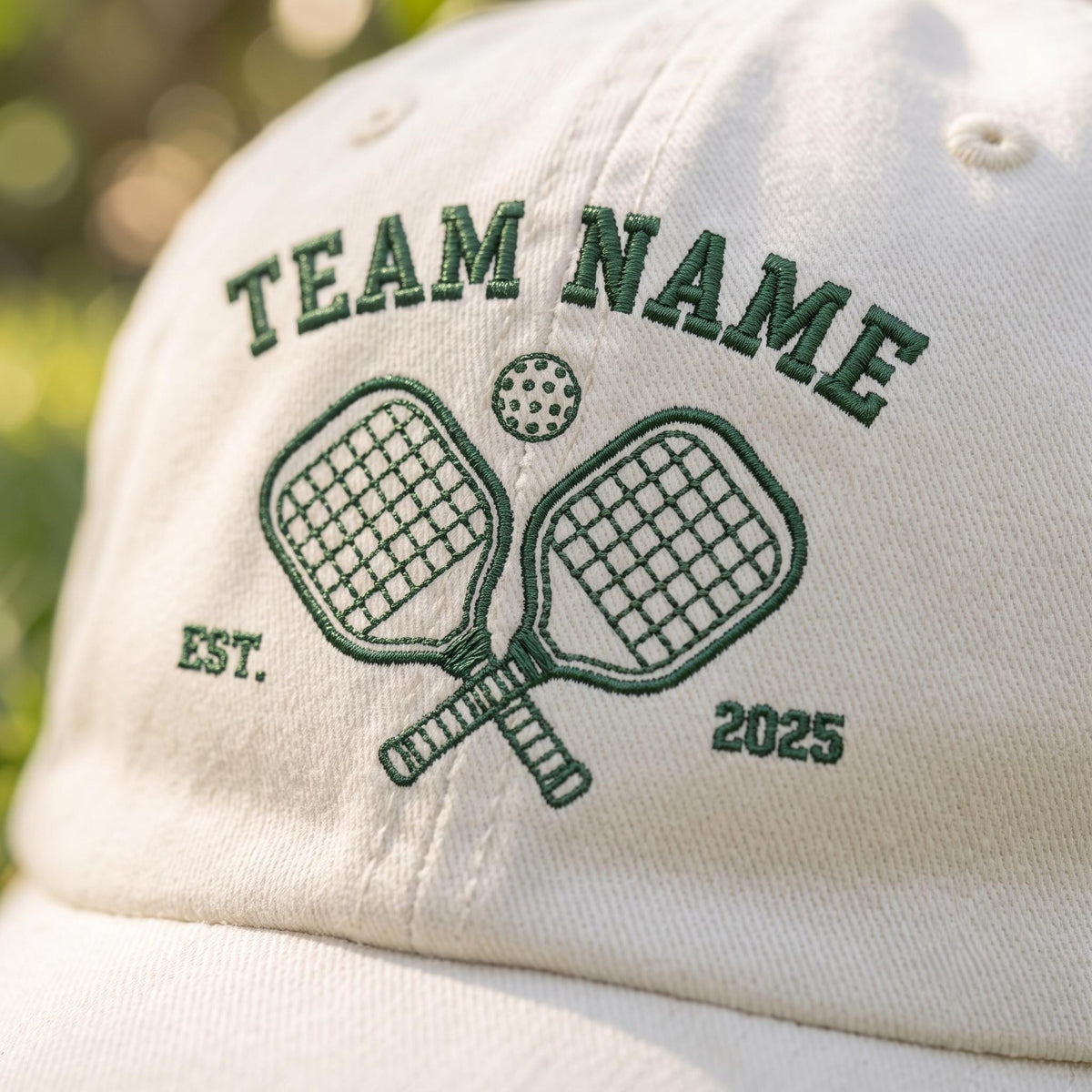 Custom Embroidered Pickleball Hat - Personalized Team Name Baseball Cap