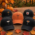 Spooky Cocktail Glass Embroidered Hat, Halloween Party Baseball Cap, Fall Drink Gift