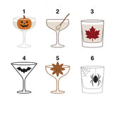 Spooky Cocktail Glass Embroidered Hat, Halloween Party Baseball Cap, Fall Drink Gift