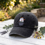 Custom Witch Ghost Embroidered Hat, Halloween Cauldron Dad Hat, Personalized Fall Vintage Baseball Cap, Cute Spooky Season Costume Gift