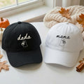Matching Ghost Mom and Dad Embroidered Hats, Halloween Family Baseball Caps, Parent Gift