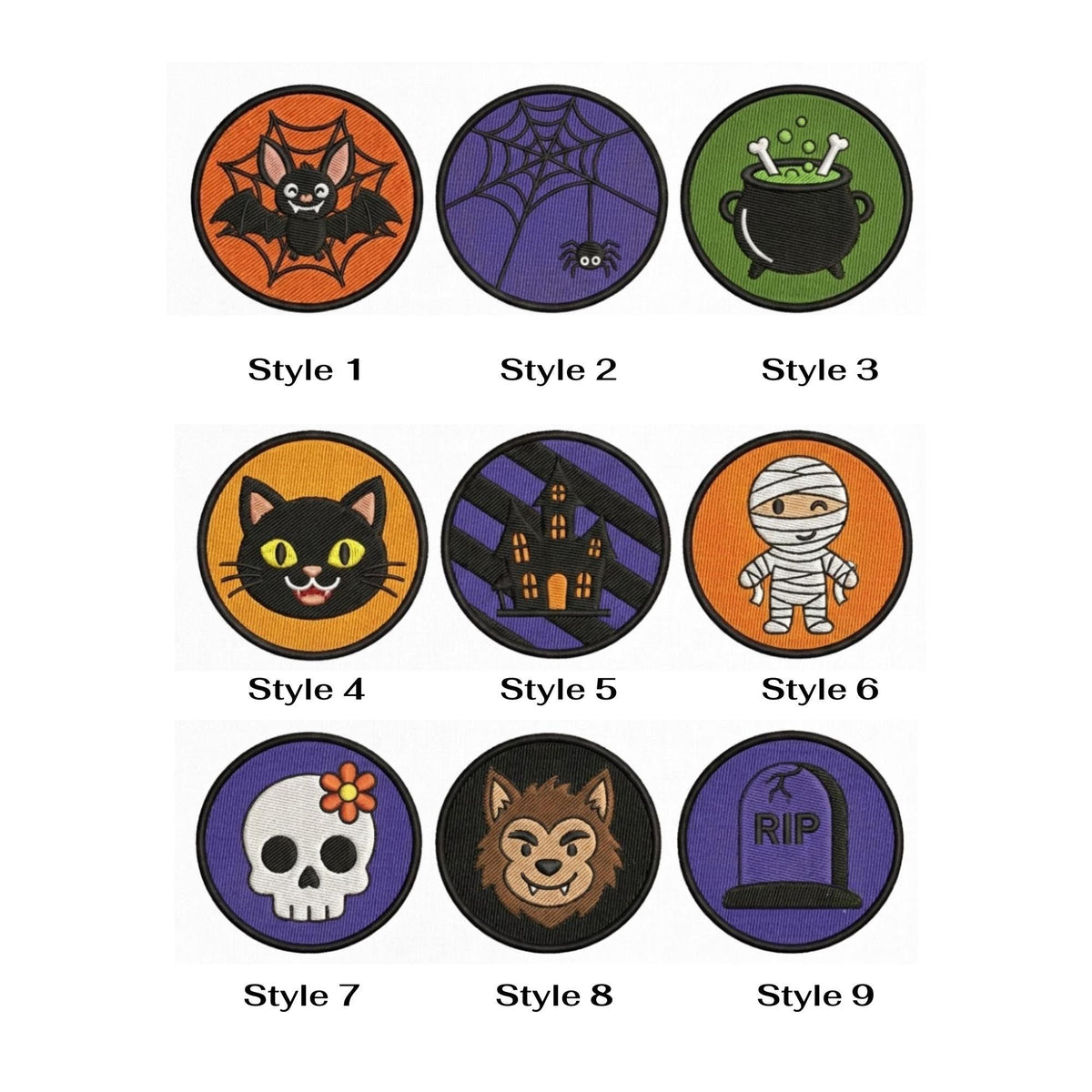 Custom Halloween Patch Embroidered Hat, Cute Spooky Season White Dad Hat, Black Cat Skull Witch Bat Baseball Cap, Autumn Fall Gift