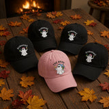 Ghost Bride Embroidered Hat, Cute Halloween Bachelorette Baseball Cap, Bridesmaid Party Gift