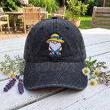 Custom Gnome Embroidered Hat, Summer Gnome Dad Hat, Gnome Crew Baseball Cap, Personalized Vacation Cap, Matching Beach Trip Gifts
