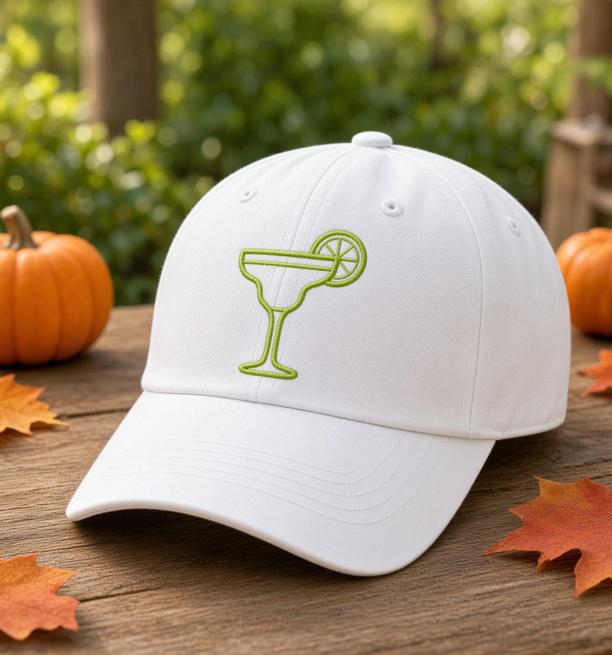 Custom Embroidered Cocktail Hat, Minimalist Drink Outline Dad Hat, Espresso Martini Margarita White Baseball Cap, Bachelorette Party Gift