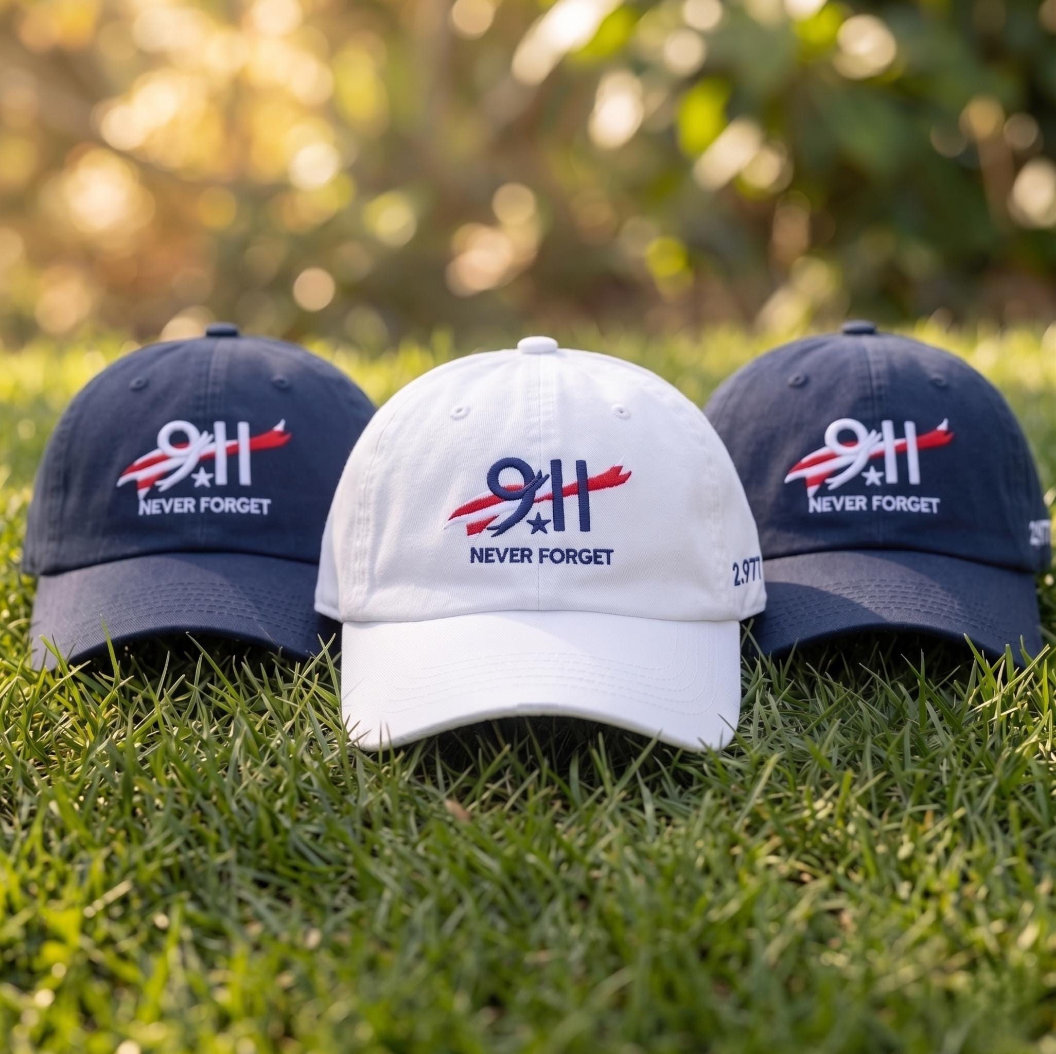 9/11 Never Forget Embroidered Hat, Memorial Baseball Cap, Patriotic Accessory, Vintage Wash Cap, Unisex Gift