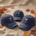 Custom Embroidered Autumn Martini Hat, Fall Cocktail Hat, Halloween Drink Hat, Thanksgiving Hat, Fall Embroidered Cap, Spooky Season Hat