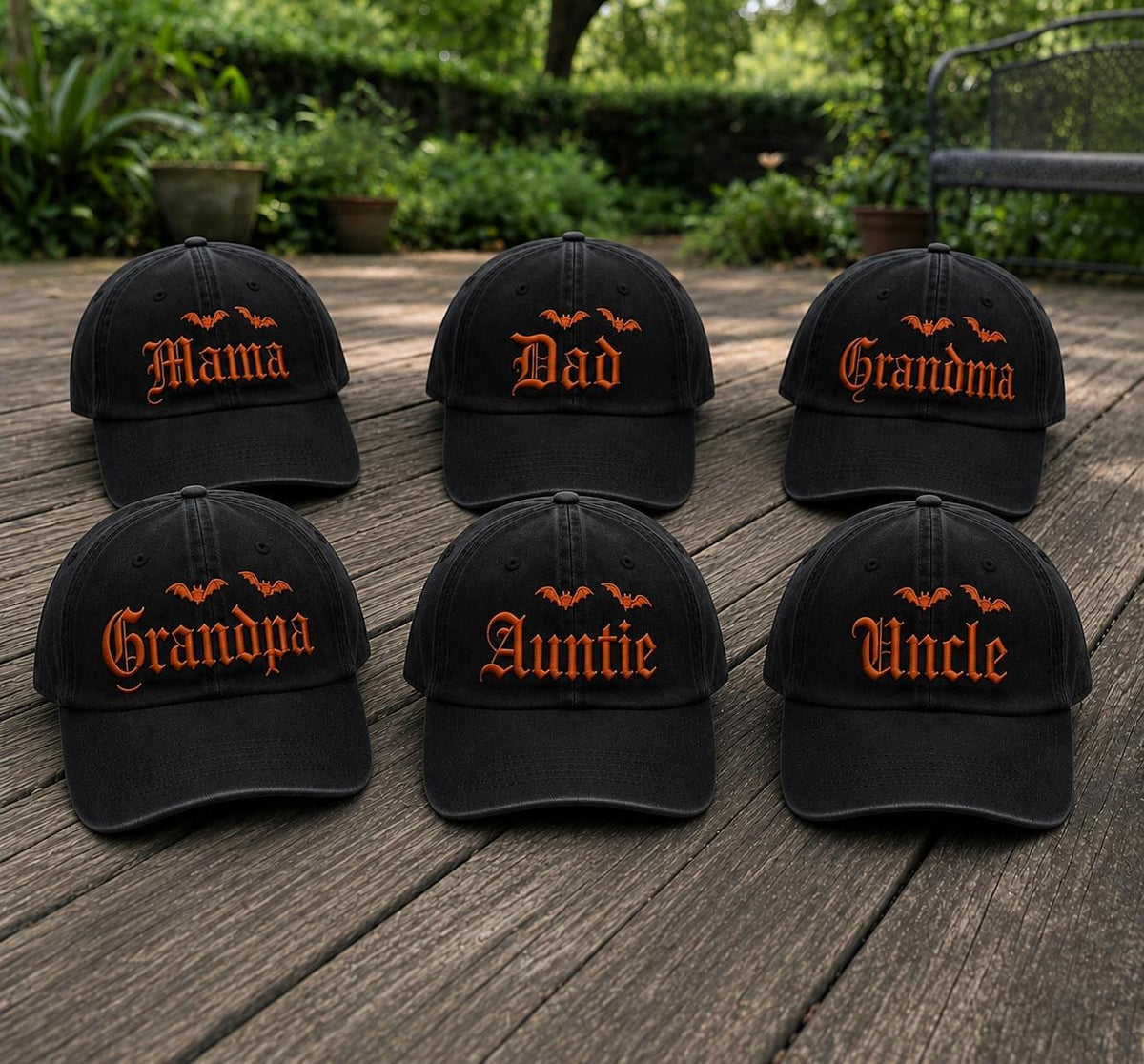 Custom Halloween Family Embroidered Hat - Spooky Mama & Dad Matching Cap