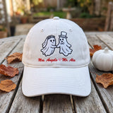 Custom Name Ghost Embroidered Hat - Halloween Bachelorette Gift