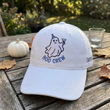 Custom Name Boo Crew Ghost Embroidered Hat, Halloween White Dad Hat, Party Ghost Drinking Cocktail Baseball Cap, Bachelorette Fall Gift