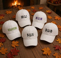 Pumpkin Face Embroidered Halloween Hat, Cute Spooky Baseball Cap, Matching Fall Family Gift