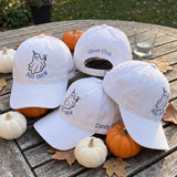Custom Name Boo Crew Ghost Embroidered Hat, Halloween White Dad Hat, Party Ghost Drinking Cocktail Baseball Cap, Bachelorette Fall Gift