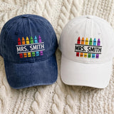 Personalized Embroidered Teacher Hat, Custom Name Back to School Cap