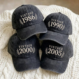 Custom Birth Year Embroidered Cap, Vintage Personalized Hat, Retro Birthday Gift, Custom Year Hat, Embroidered Birthday Cap, Vintage Gift