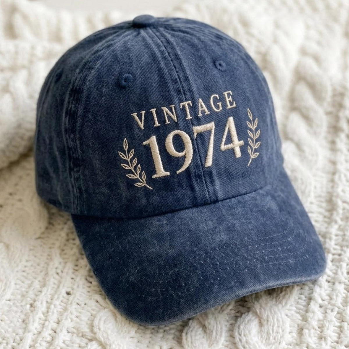 Custom Birth Year Embroidered Cap, Vintage Personalized Hat, Retro Birthday Gift, Custom Year Hat, Embroidered Birthday Cap, Vintage Gift