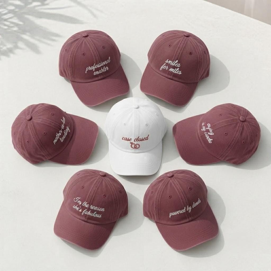 Custom Funny Quote Embroidered Hat - Case Closed Bachelorette Party Cap