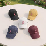 Custom Breast Cancer Fighter Embroidered Hat, Multi Color Pink Ribbon Cap, Cancer Support Group Gift, Hope & Courage Hat