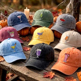 Custom Spooky Cocktail Embroidered Hat, Halloween Drink White Dad Hat, Witch Brew Martini Potion Baseball Cap, Bachelorette Fall Season Gift