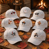 Halloween Chicken Embroidered Hat, Cute Ghost Pumpkin Chick Baseball Cap, Funny Fall Gift