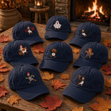 Halloween Chicken Embroidered Hat, Cute Ghost Pumpkin Chick Baseball Cap, Funny Fall Gift
