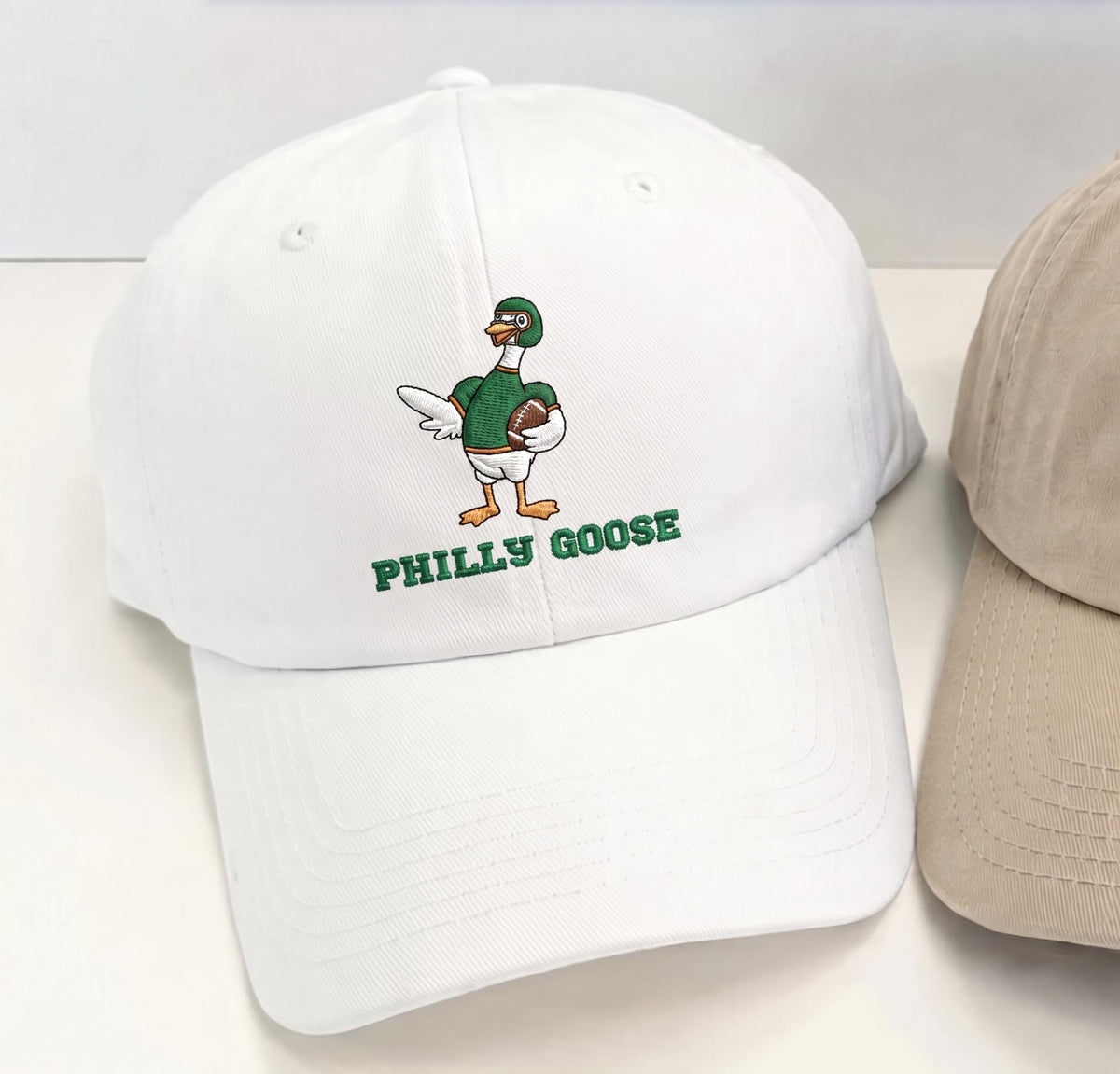 Football Philadelphia Goose Embroidered Hat, Funny Goose Baseball Cap, Cute Bird Lover Gift, Casual Dad Hat, Unique Graphic Cap