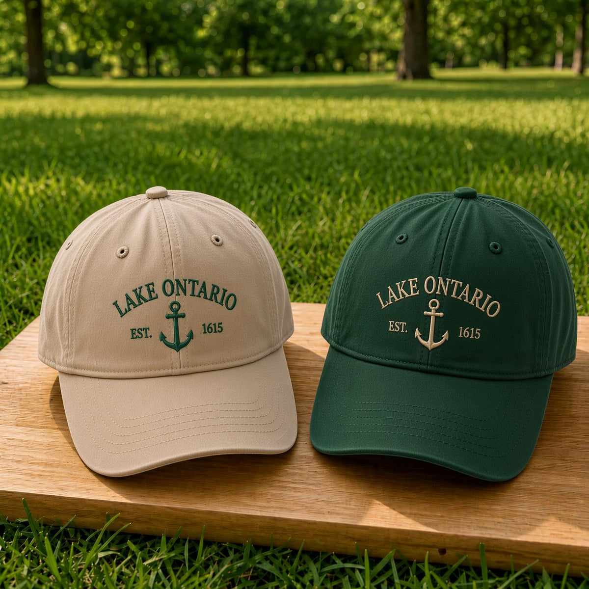 Lake Ontario Anchor Embroidered Hat, Vintage Canadian Great Lakes Baseball Cap, Nautical Gift
