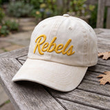 Custom Puff Embroidered Team Hat, 3D Script Mascot Dad Hat, Personalized Game Day Baseball Cap, Distressed Vintage School Spirit Gift