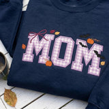 Custom Halloween Mama Applique Sweatshirt, Gigi Grandma Gingham Embroidered Crewneck
