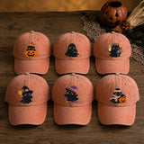 Mini Ghost Pumpkin Embroidered Halloween Hat, Cute Fall Baseball Cap, Family Matching Gift