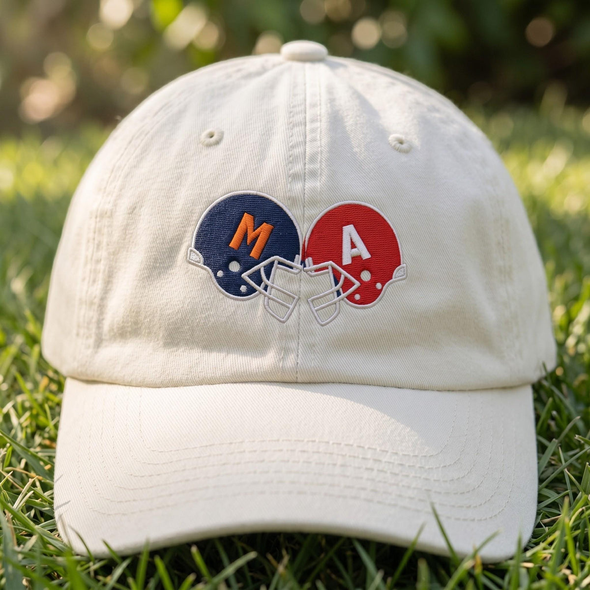 Custom Embroidered Football Helmet Hat Personalized Dad Cap