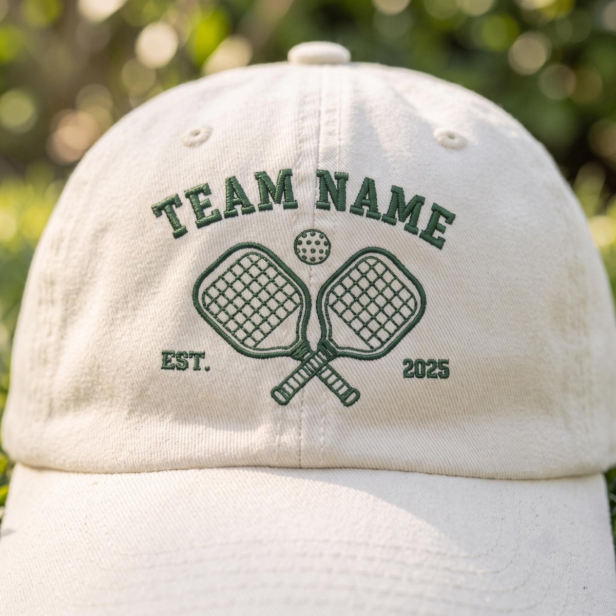 Custom Embroidered Pickleball Hat - Personalized Team Name Baseball Cap